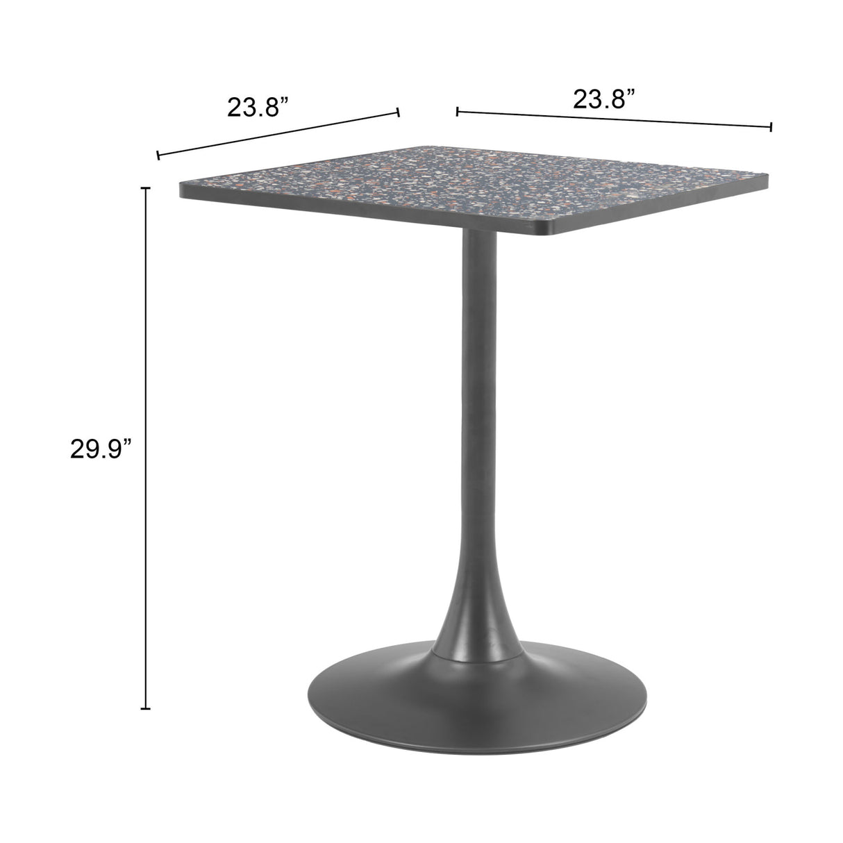   Square Terrazzo Bistro Table | Oroa.com