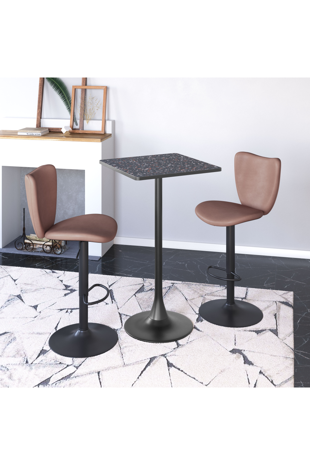 Square Terrazzo Bar Table | OROA Modern Spot | Oroa.com