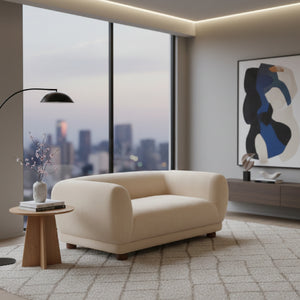 Taupe Corduroy Loveseat | OROA Modern Boet | Oroa.com