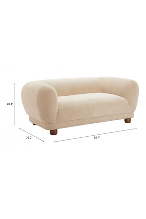 Taupe Corduroy Loveseat | OROA Modern Boet | Oroa.com