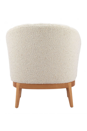 Beige Curved-Back Lounge Chair | OROA Modern Leque | OROA