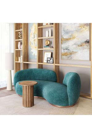 Teal Colored Curved Sofa | OROA Modern Jamela | Oroa.com