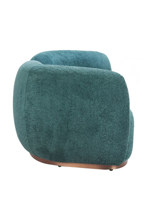 Teal Colored Curved Sofa | OROA Modern Jamela | Oroa.com