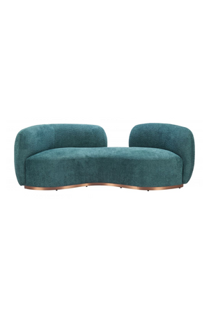 Teal Colored Curved Sofa | OROA Modern Jamela | Oroa.com
