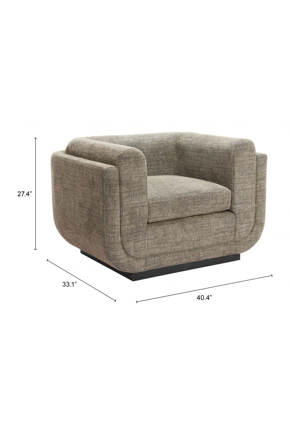 Green Tweed Accent Chair | OROA Modern Sereneu | Oroa.com