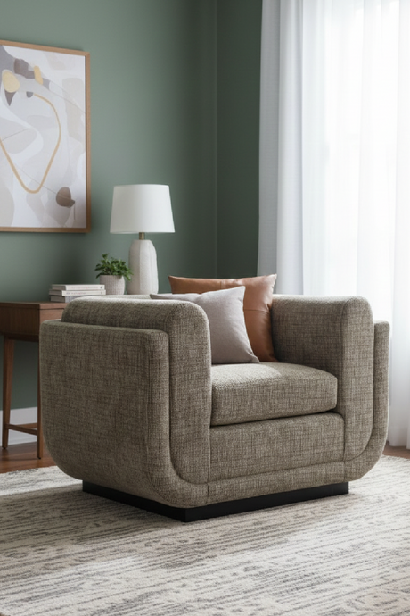 Green Tweed Accent Chair | OROA Modern Sereneu