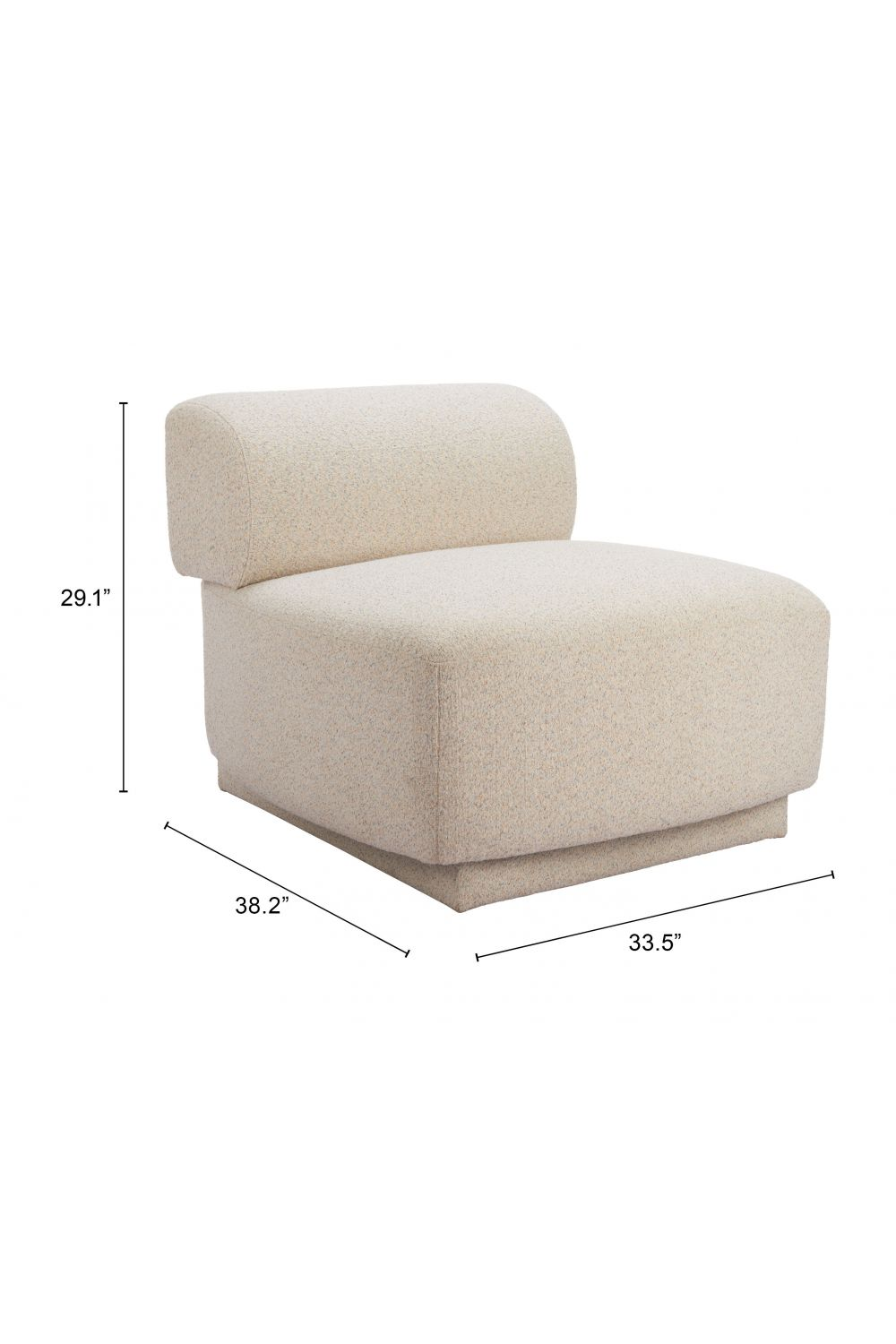 Beige Minimalist Accent Chair | OROA Modern Anese | Oroa.com
