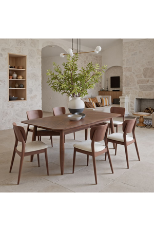 Brown Rubberwood Dining Table | OROA Modern Silea | Oroa.com