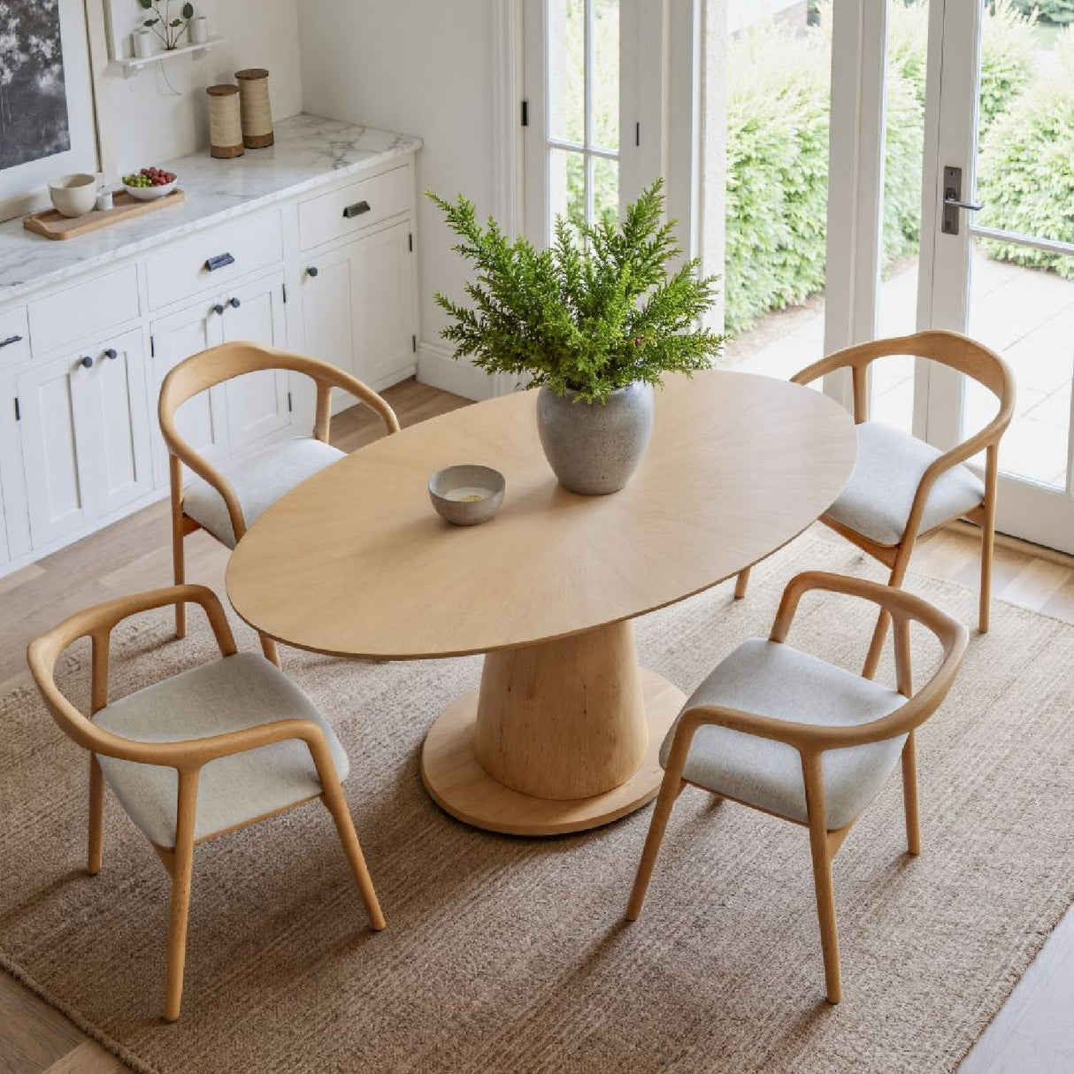   Oval Rubberwood Dining Table | Oroa.com