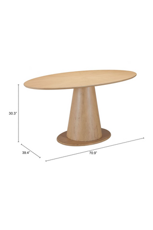   Oval Rubberwood Dining Table | Oroa.com