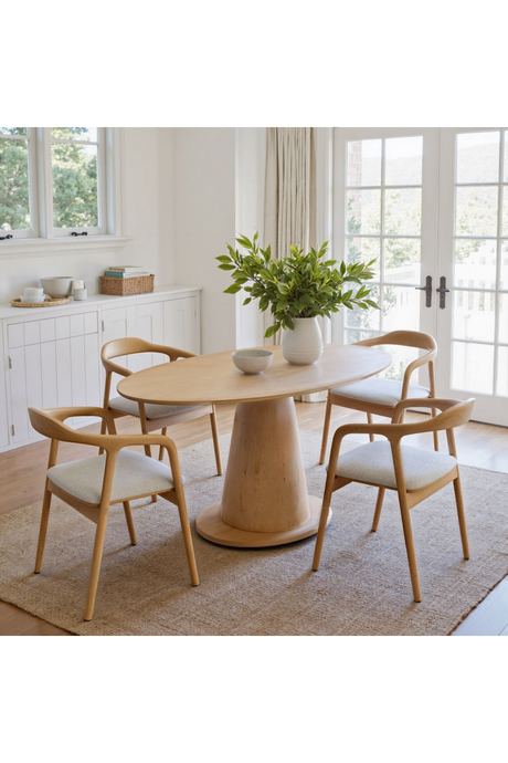 Oval Rubberwood Dining Table | OROA Modern Disque | Oroa.com