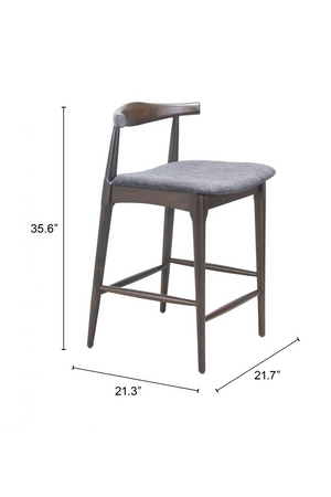 Dark Wooden Counter Stools (2) | OROA Modern Tuzka | Oroa.com