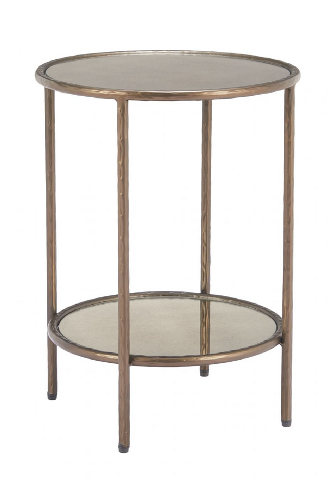 Round Mirror Glass Side Table | OROA Modern Anelli | Oroa.com