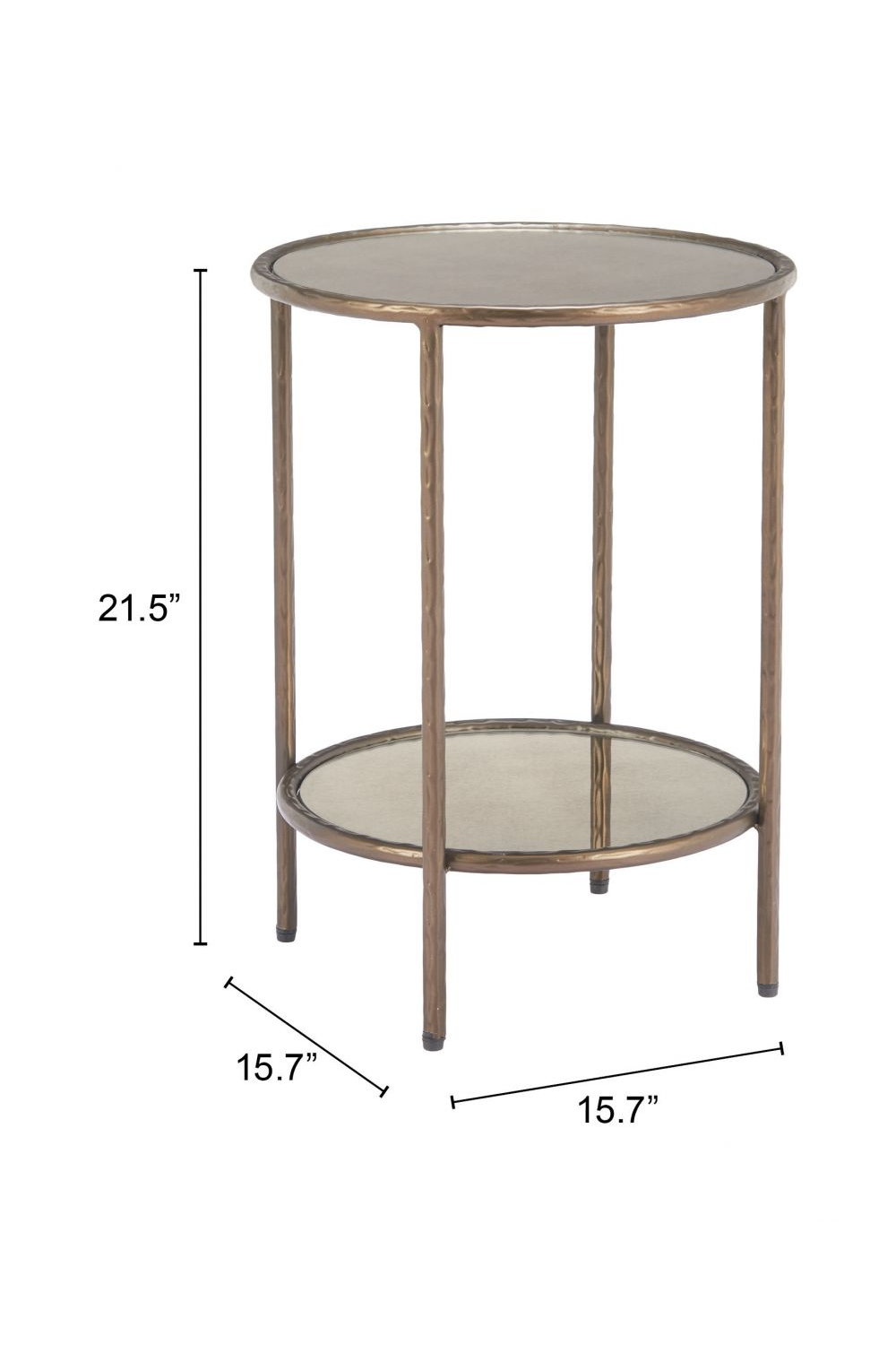 Round Mirror Glass Side Table | OROA Modern Anelli | Oroa.com