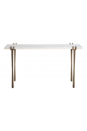Rectangular White Marble Console Table | OROA Modern Rench