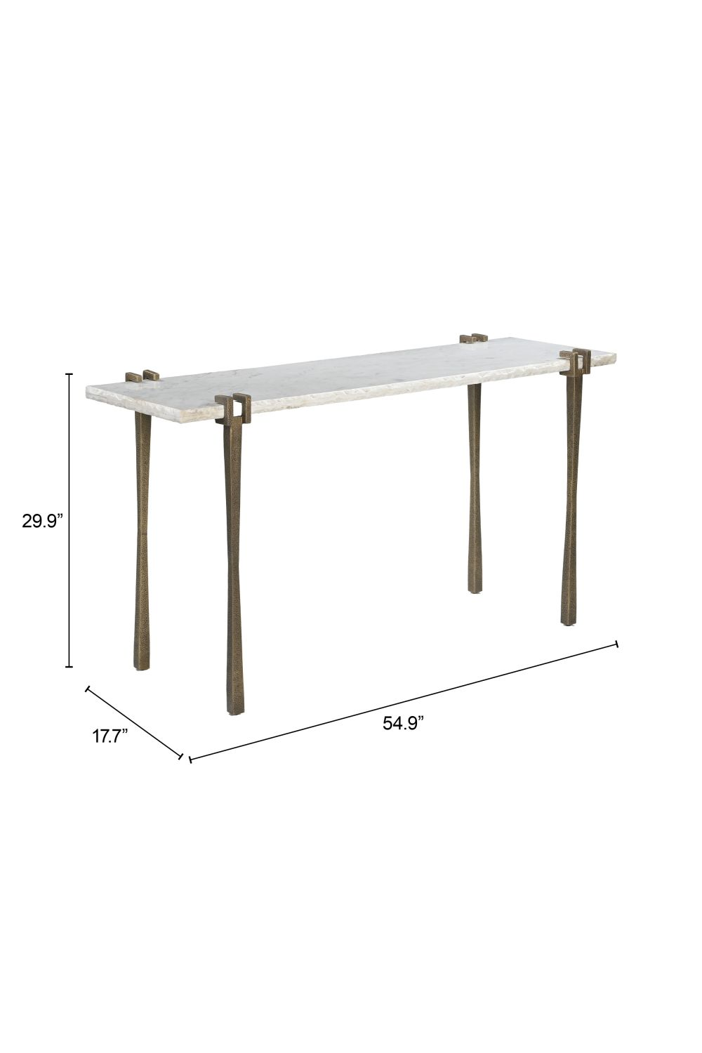 Rectangular White Marble Console Table | OROA Modern Rench
