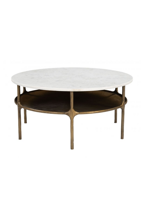 Brass Framed Marble Coffee Table | OROA Modern Bild | Oroa.com