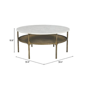 Brass Framed Marble Coffee Table | OROA Modern Bild