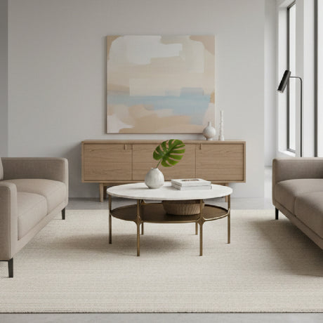 Brass Framed Marble Coffee Table | OROA Modern Bild