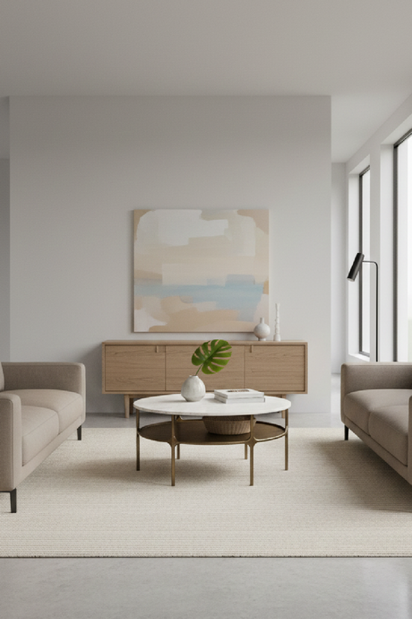 Brass Framed Marble Coffee Table | OROA Modern Bild