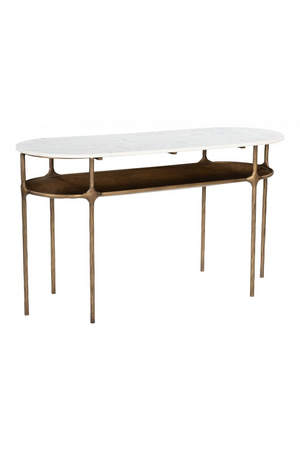 Oval White Marble Console Table | OROA Modern Bild | OROA.com