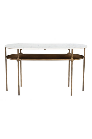 Oval White Marble Console Table | OROA Modern Bild