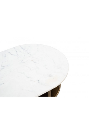Oval White Marble Console Table | OROA Modern Bild