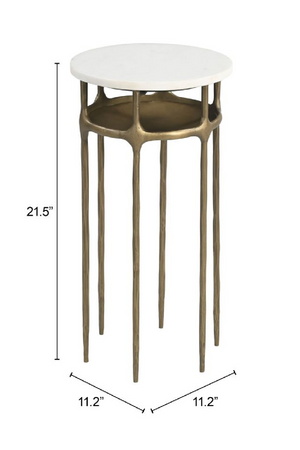 Brass Framed Marble Side Table | OROA Modern Bild | Oroa.com