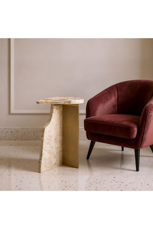 Organic-Shaped Marble Side Table | OROA Modern Surya | Oroa.com