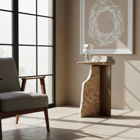   Organic-Shaped Marble Side Table | Oroa.com
