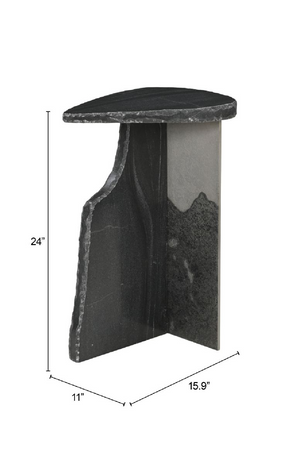 Organic-Shaped Marble Side Table | OROA Modern Surya | Oroa.com