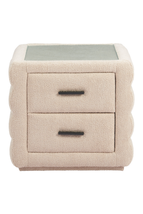 Beige Shearling 2-Drawer Nightstand | OROA Modern Soffice | Oroa.com