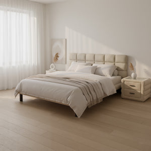 Beige Shearling 2-Drawer Nightstand | OROA Modern Soffice | Oroa.com