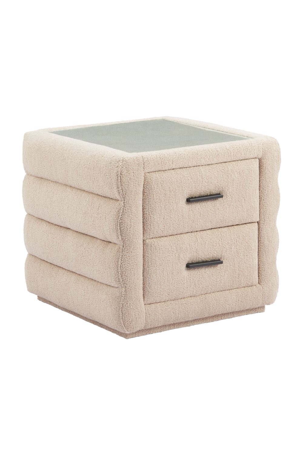 Beige Shearling 2-Drawer Nightstand | OROA Modern Soffice | Oroa.com