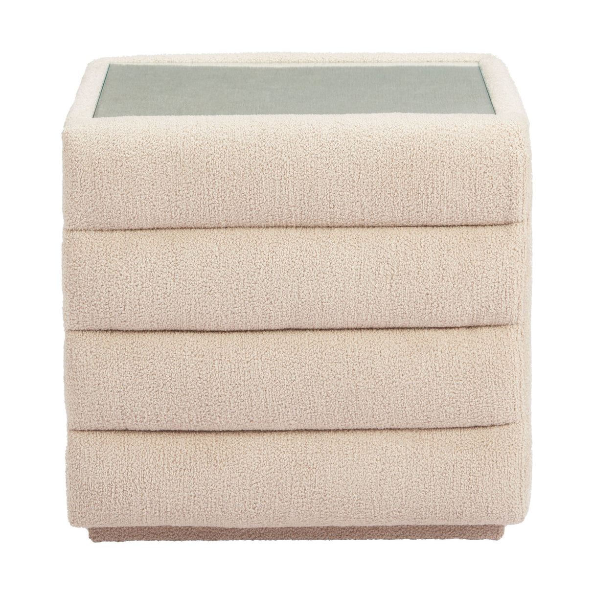 Beige Shearling 2-Drawer Nightstand | OROA Modern Soffice | Oroa.com