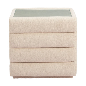 Beige Shearling 2-Drawer Nightstand | OROA Modern Soffice | Oroa.com