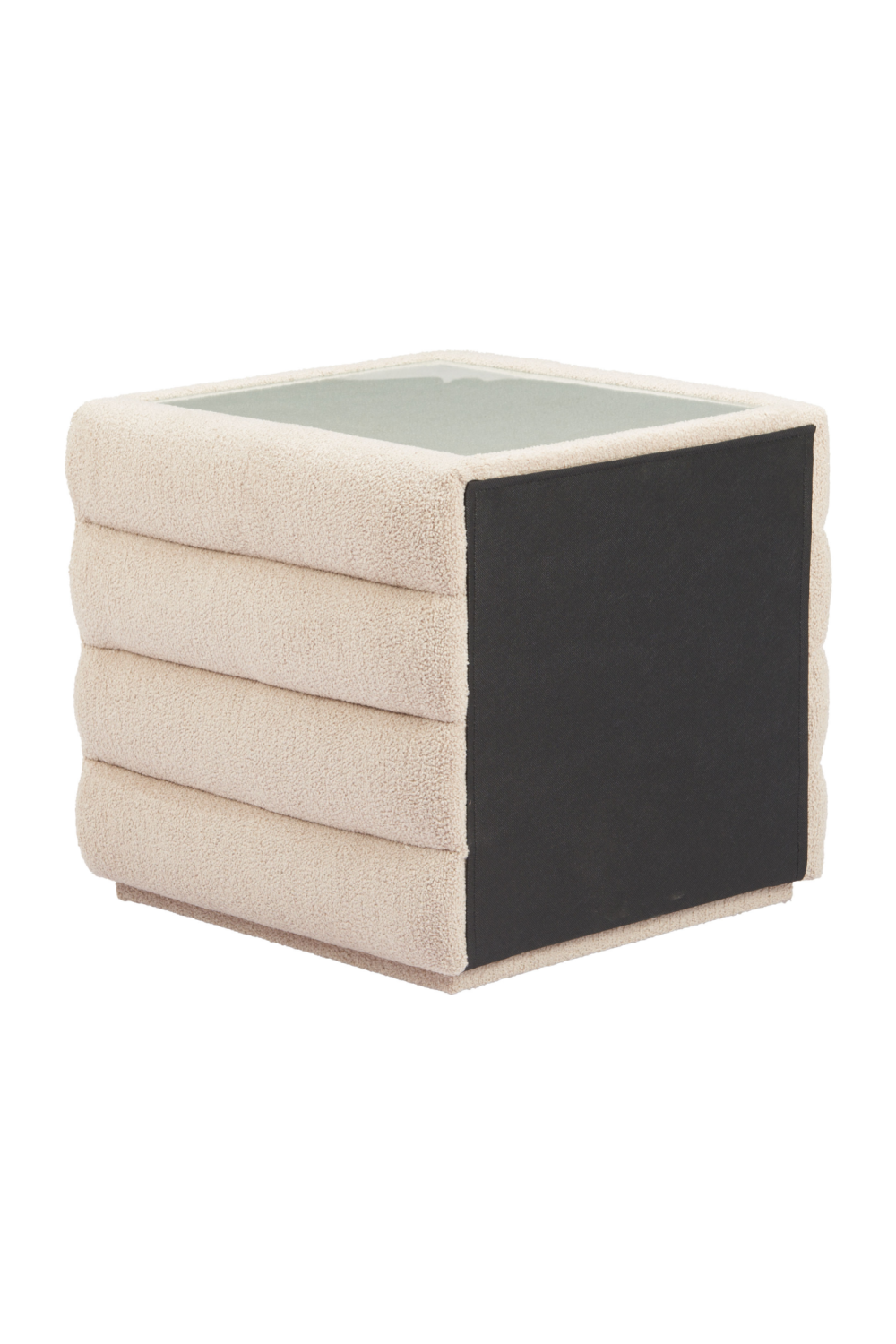 Beige Shearling 2-Drawer Nightstand | OROA Modern Soffice | Oroa.com
