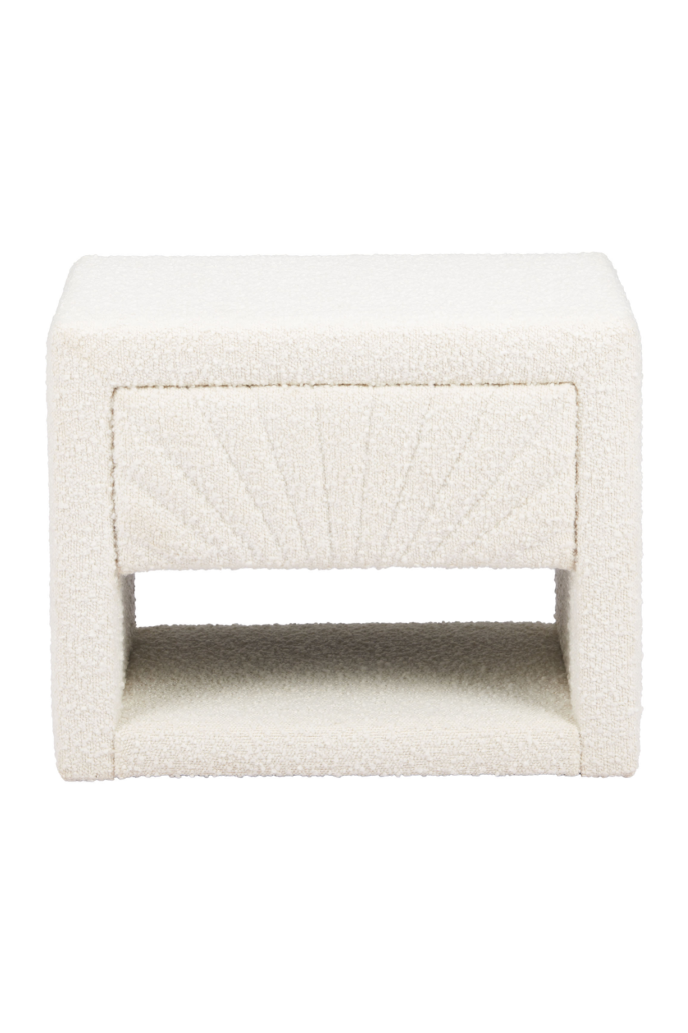 White Fabric 1-Drawer Nightstand | OROA Modern Barris | Oroa.com