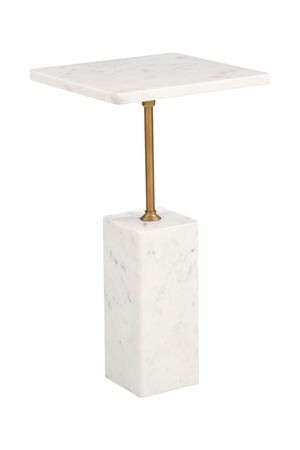Square White Marble Side Table | OROA Modern Naht | OROA.com