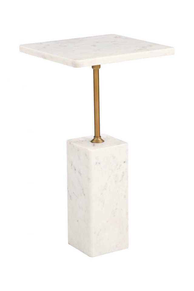 Square White Marble Side Table | OROA Modern Naht | OROA.com