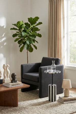 Stripes Marble Side Table | OROA Modern Regles