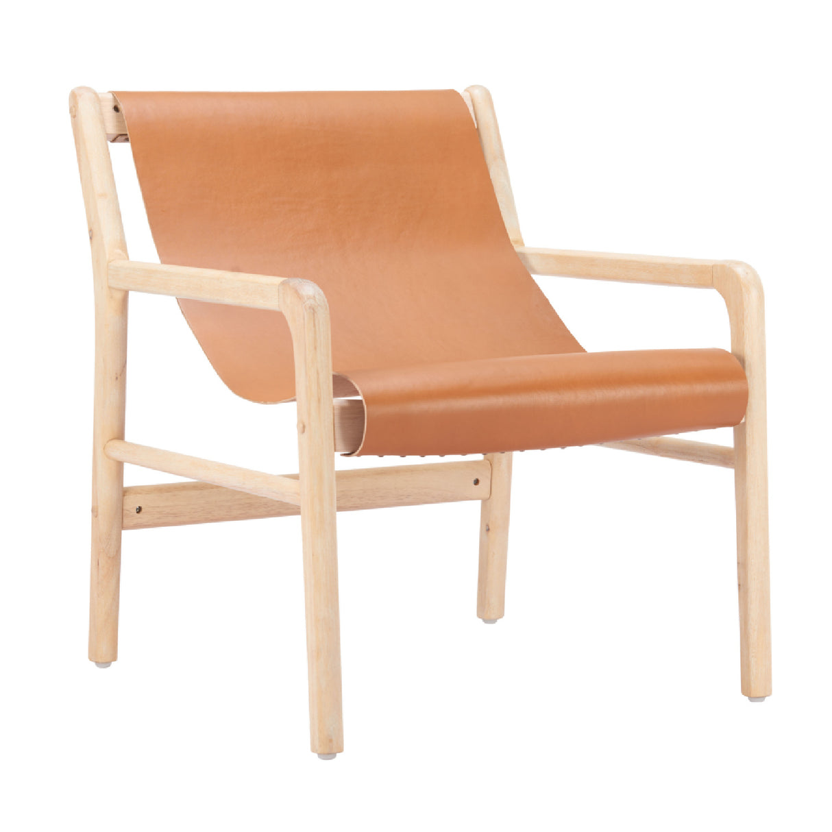 Tan Leather Accent Chair | OROA Modern Doek