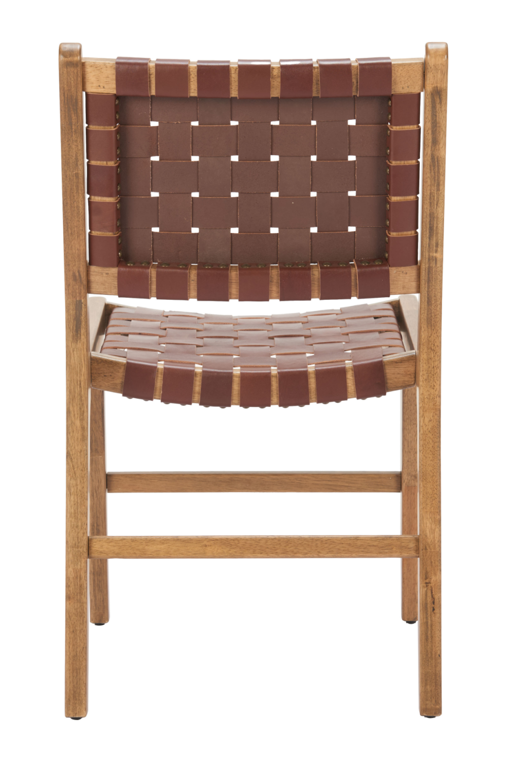 Brown Woven Leather Dining Chair | OROA Modern Feder | Oroa.com