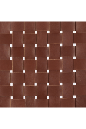 Brown Woven Leather Dining Chair | OROA Modern Feder | Oroa.com