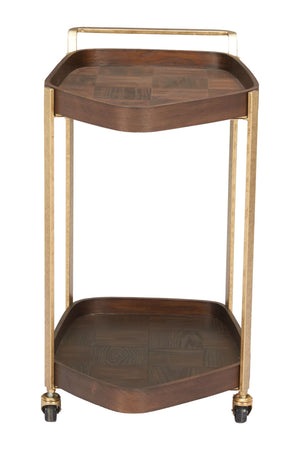 Walnut Veneer Bar Cart | OROA Modern Stela | Oroa.com