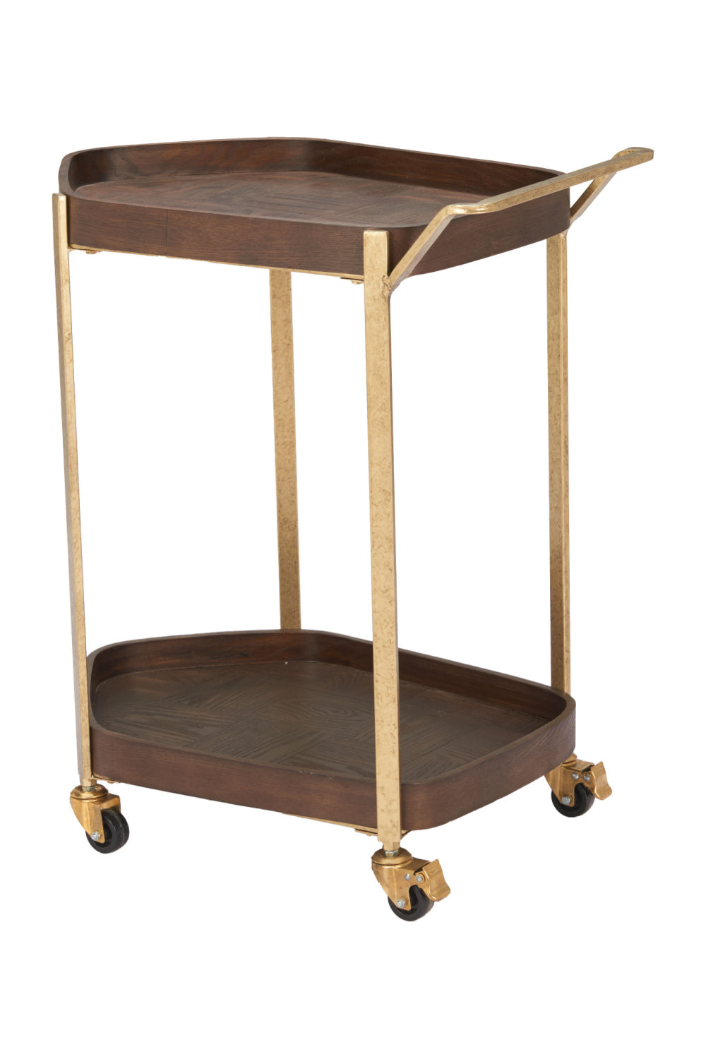Walnut Veneer Bar Cart | OROA Modern Stela | Oroa.com