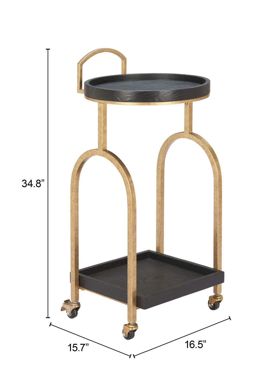Black Oak Bar Cart | OROA Modern Zukei | Oroa.com