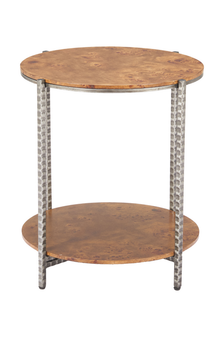 Burl Veneer 2-Layer Side Table | OROA Modern Adna | Oroa.com