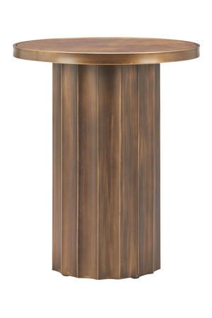 Burl Veneer Round Side Table | OROA Modern Afinato | Oroa.com