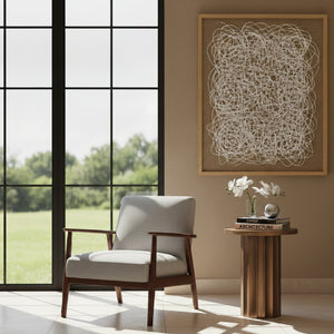   Burl Veneer Round Side Table | Oroa.com